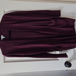 Susina Deep Wine Knit Cardigan